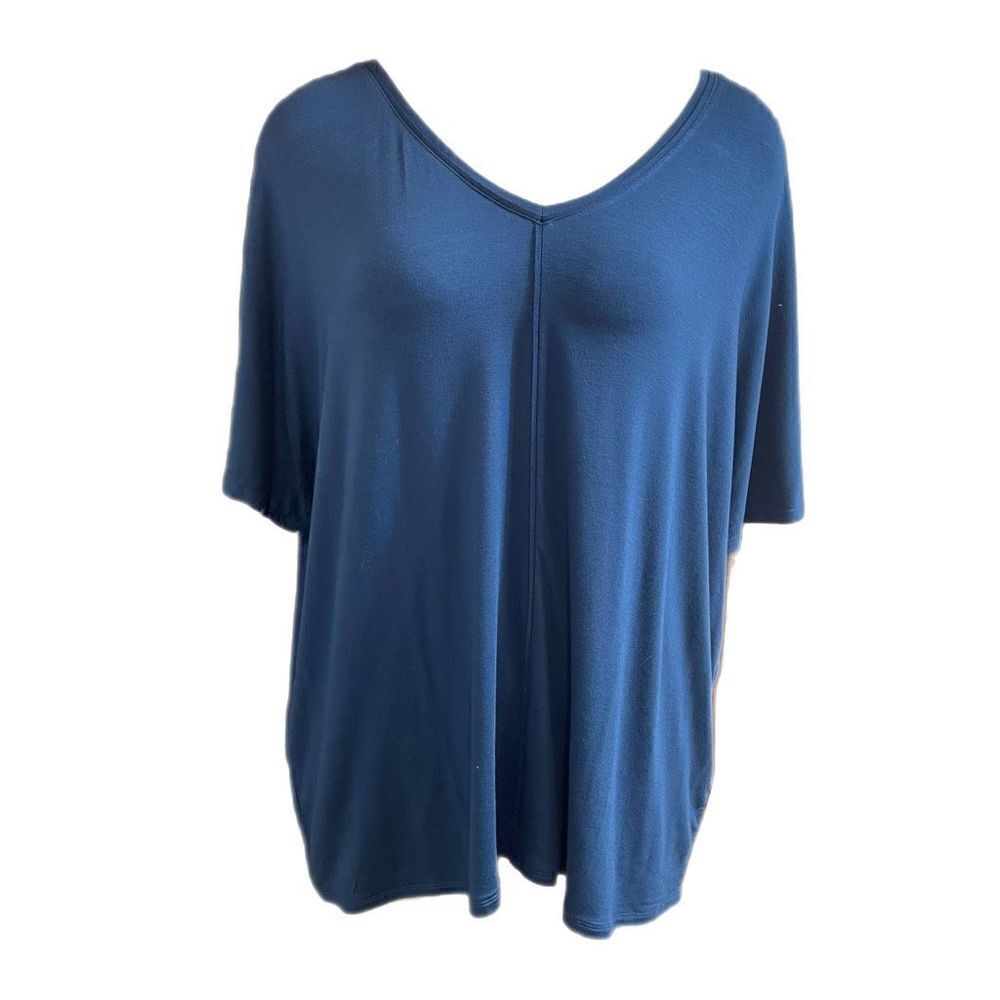 NWT Soft Surroundings Blue Adelaide Top Poseidon Size Large New